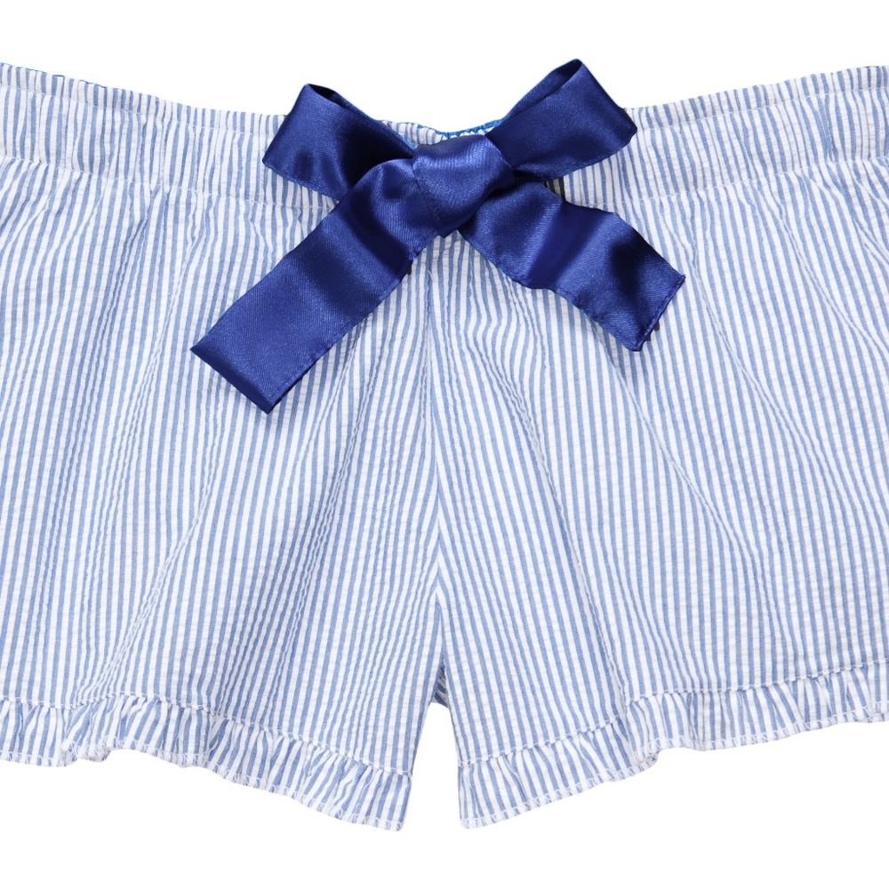 Seersucker PJ Shorts - Blue Stripe